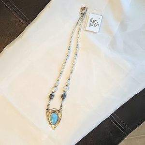 Leslie Haley Larimar and Sterling necklace